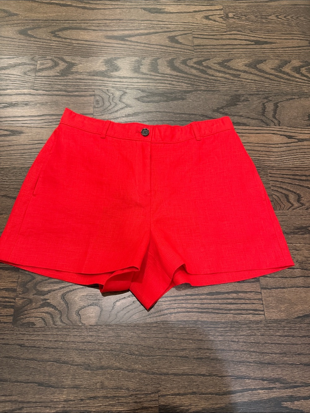 NWT J Crew Red Linen Shorts